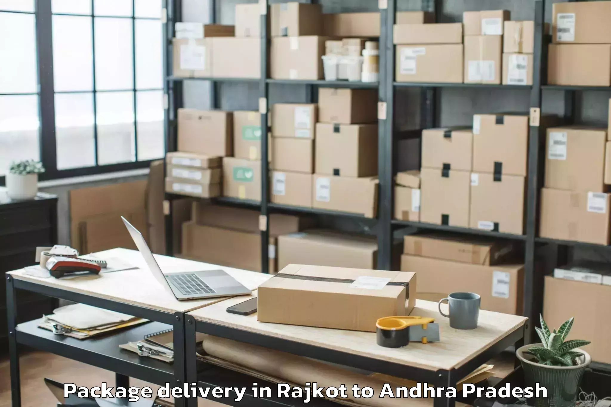 Get Rajkot to Gudivada Package Delivery